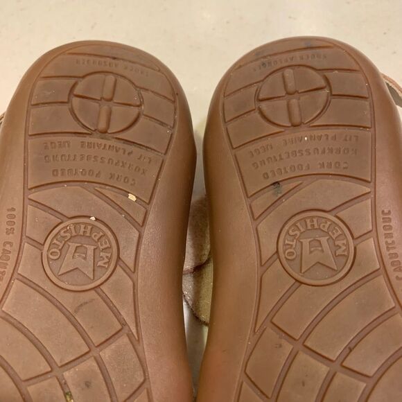 Mephisto Agave Sandal Brown Metallic Snake Skin - Picture 9 of 9